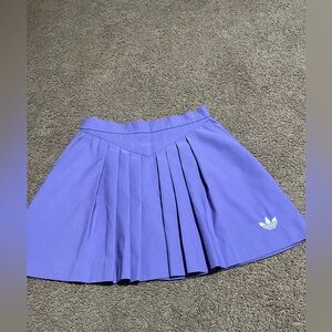 Vintage Adidas Women's Purple Pleated Skirt